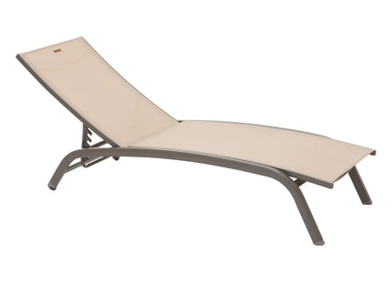 Tumbona "Bonao" de lino y haba tonka en aluminio tratado con epoxi - 159888O