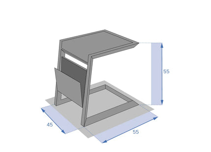 Mesa auxiliar "Allure" en aluminio epoxi - 159890