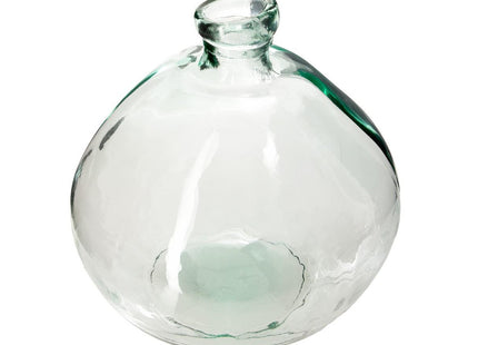 Jarrón de vidrio reciclado redondo D20 transparente – 160102A