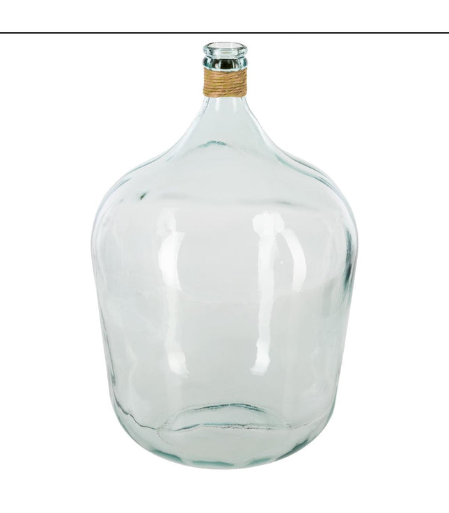 Florero "Dame Jeanne" con rafia D40xA56cm - 160103