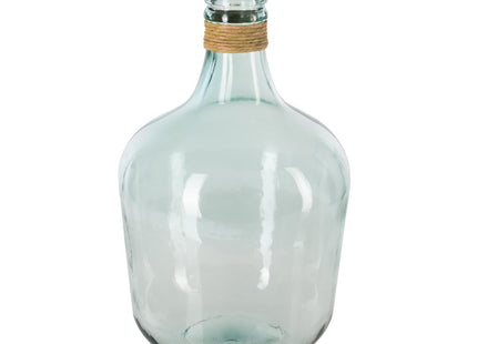 Florero "Dame Jeanne" con rafia D27xA43cm - 160104