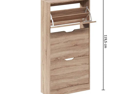 Zapatero de 3 cajones con acabado imitación madera -  160392D