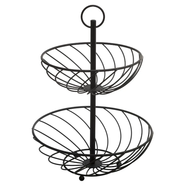 Frutera 2 pisos negro - 160621B