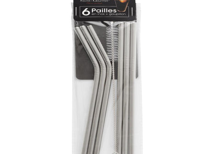 6 pajillas Inox - 160629