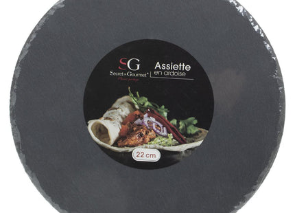 Plato de presentación "Pizarra" redondo D28cm -  160700