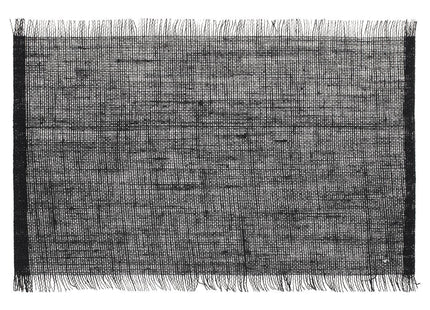 Individual "Frange" 45x30 negro - 160722A