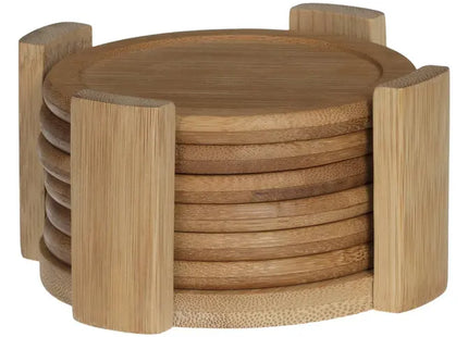Juego de 6 posavasos + soporte de bambú - 160726