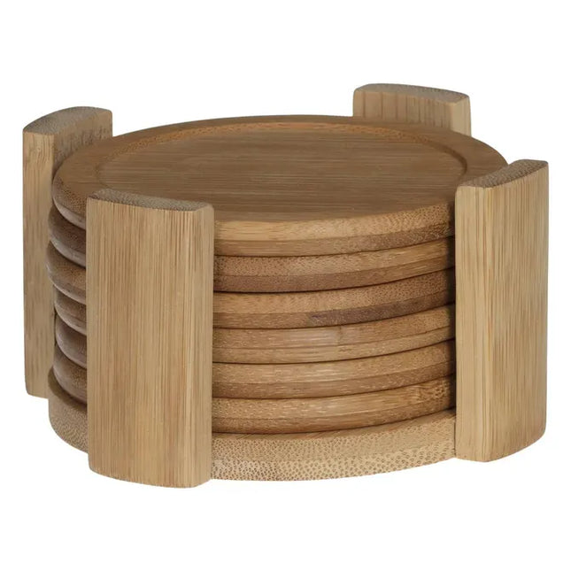 Juego de 6 posavasos + soporte de bambú - 160726
