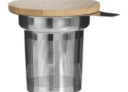 Infusor de Té o Té de Hierbas en Acero Inoxidable y Bambú - 160765