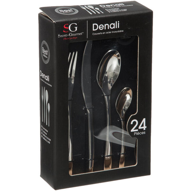 Juego de cubiertos de acero inoxidable de 24 piezas "Denali" - 160767