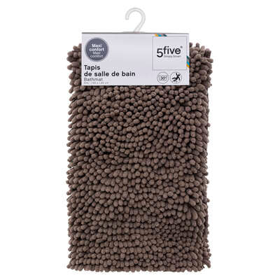 Alfombra de baño Chenille 50x80 gris pardo - 160822G