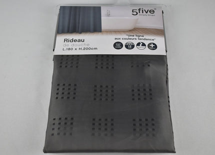 Cortina de ducha gris 180x200 - 160857B
