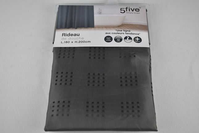 Cortina de ducha gris 180x200 - 160857B