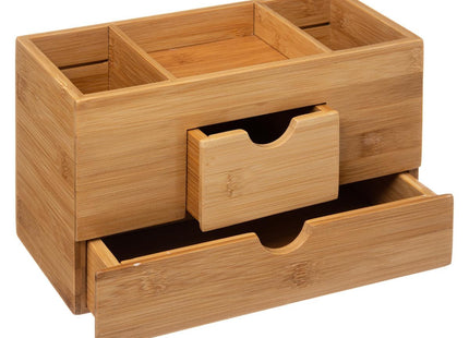 Organizador de baño de bambú 2 cajones "Naturéo" - 160906