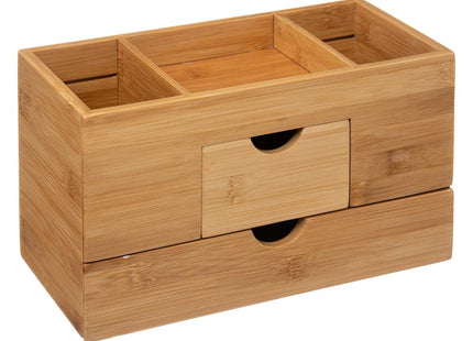 Organizador de baño de bambú 2 cajones "Naturéo" - 160906