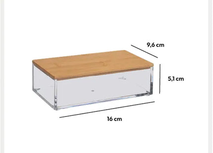Caja rectangular pequeña "Selena Bambú" - 161079
