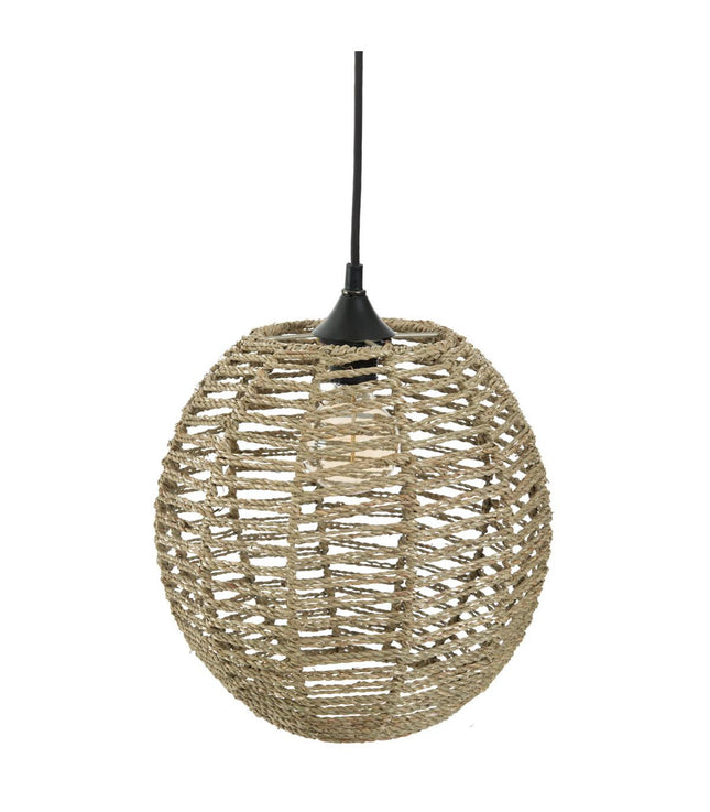 Lámpara suspendida bola de ratán y metal D 33 H 35 - 161717