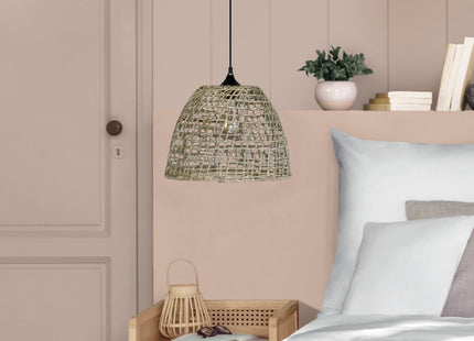 Lámpara suspendida "Jada" cono de ratán y metal D33 - 161718