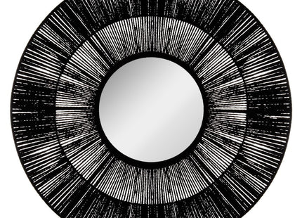 Espejo de pared grande de cuerda negra D76 - 162317