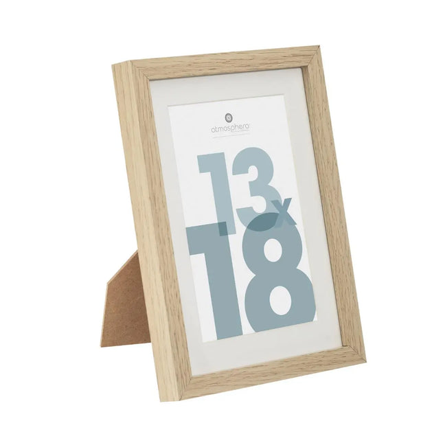 Porta retrato "Manu" de madera 13x18cm natural - 162352C