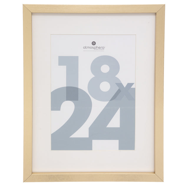 Porta retrato de madera 18x24 dorado - 162353E