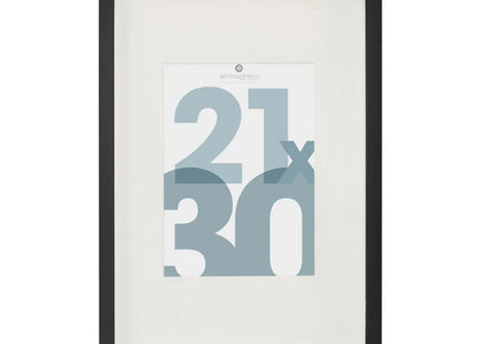 Porta retrato "Manu" de madera 21x30 negro - 162354A