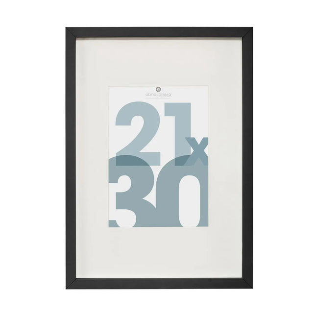 Porta retrato "Manu" de madera 21x30 negro - 162354A