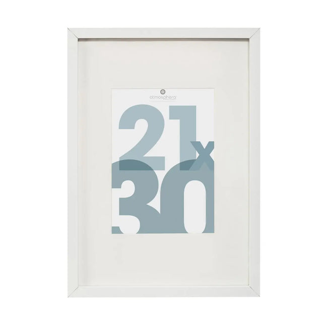 Porta retrato "Manu" de madera 21x30 blanco - 162354B