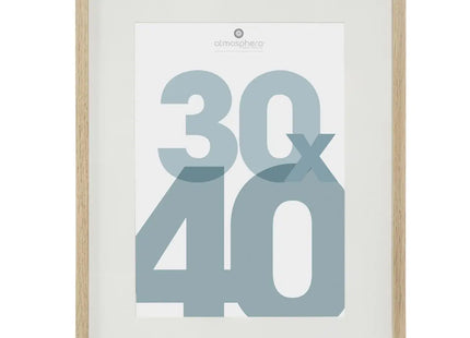 Porta retrato "Manu" de madera 30x40 natural - 162355C