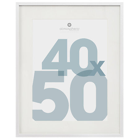 Porta retrato "Manu" de madera 40x50 blanco - 162356B