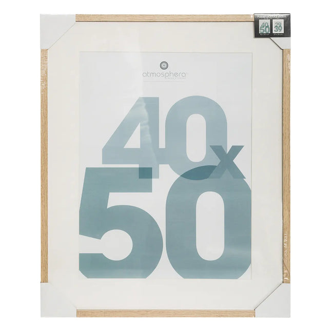 Porta retrato "Manu" de madera 40x50 natural - 162356C