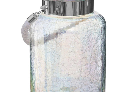 Candelero de vidrio resquebrajado e iridiscente D18 x H25 - 162703