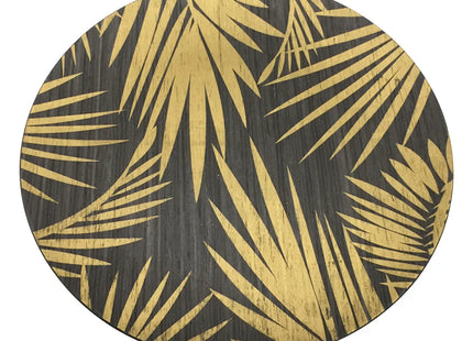 Plato de presentación efecto madera y hojas D33cm - 162758