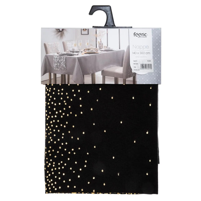 Mantel navideño "Colorama de Noël" estampado de lunares pequeños 140x360cm - 162771