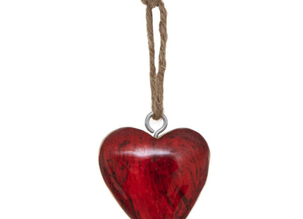 Deco navideña Corazón rojo para colgar al borde del árbol - 162940M