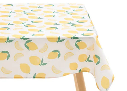 Mantel frutal de 240x140 cm, amarillo con estampado de limones - 163930B3