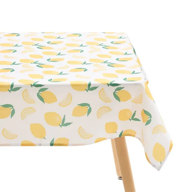Mantel frutal de 240x140 cm, amarillo con estampado de limones - 163930B3