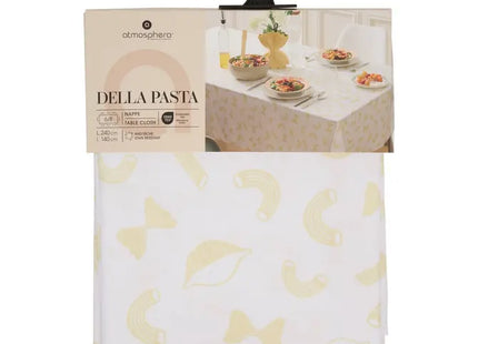 Mantel "Della Pasta" 240x140cm amarillo con estampado de pasta - 163930B4