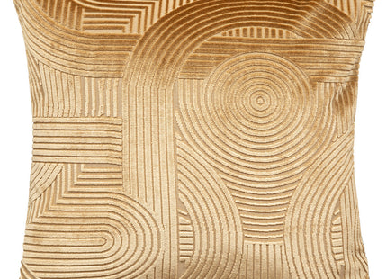 Funda de almohada "Atelier" de terciopelo ocre 40x40cm - 164007J