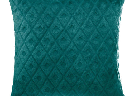 Almohada "Losanges" 3D con motivo relieve 40x40cm azul canario - 164043Q