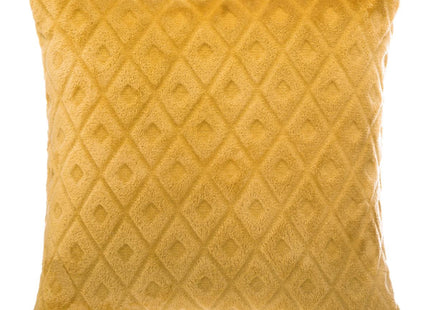 Almohada "Losanges" 3D con motivo relieve 40x40 amarillo - 164043R