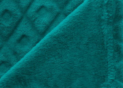 Frazada "Losange" 3D cuadros de diamantes 180x230cm azul pato - 164045Q