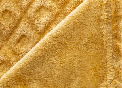Frazada "Losange" 3D cuadros de diamantes 125x150cm amarillo - 164044R