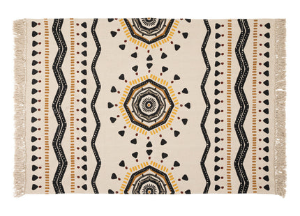 Alfombra de algodón con estampado "Tribal" 120x170cm - 164054E