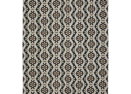 Alfombra decorativa de algodón azul "Egeo" y canela 120x170cm - 164054F