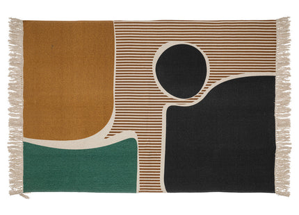 Alfombra decorativa de algodón estampada "Joyful" 120x170cm - 164054G