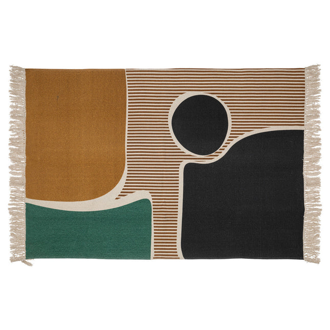 Alfombra decorativa de algodón estampada "Joyful" 120x170cm - 164054G