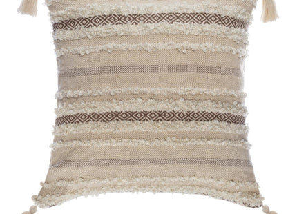 Almohada desenfundable "Brillant" con pompones 59x59cm - 164090