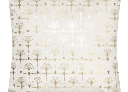 Almohada "Tropique" terciopelo blanco marfil 40x40cm - 164098A