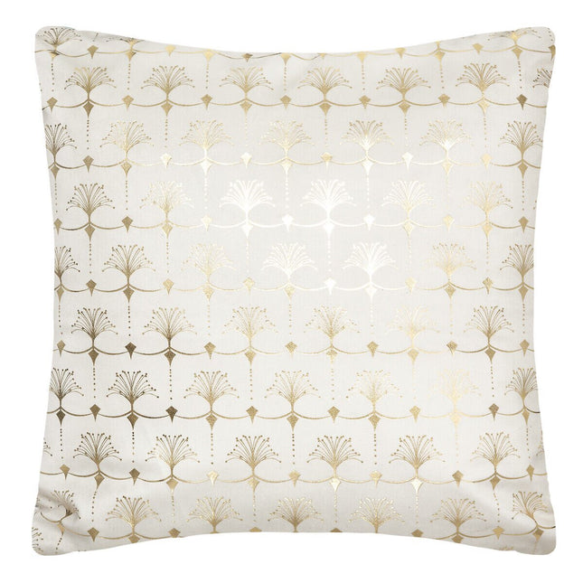Almohada "Tropique" terciopelo blanco marfil 40x40cm - 164098A